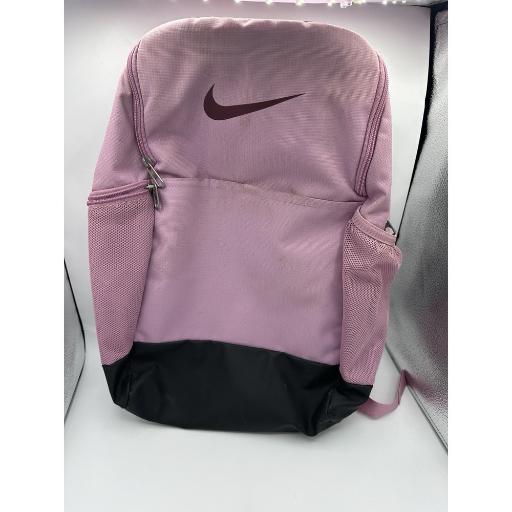 Nike Brasilia 9.5 Backpack Pink Black 24L Training School Gym Bag